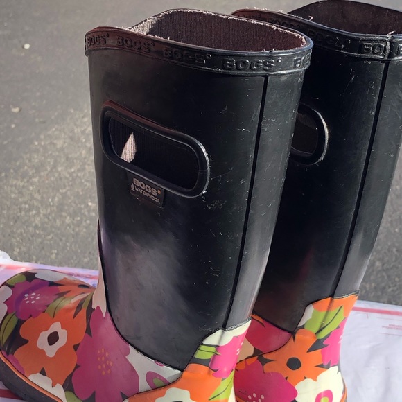 Bogs Harper Girl’s Spring Floral Waterproof Rain Boots Size 3 - Picture 10 of 12